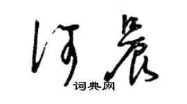 曾庆福何晨草书个性签名怎么写