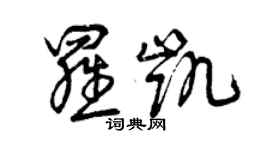 曾庆福罗凯草书个性签名怎么写