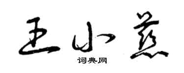 曾庆福王小慈草书个性签名怎么写