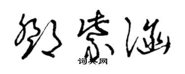 曾庆福邓紫涵草书个性签名怎么写