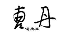 曾庆福曹丹草书个性签名怎么写