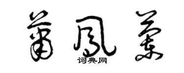 曾庆福萧凤兰草书个性签名怎么写