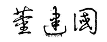 曾庆福董建国草书个性签名怎么写