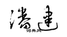 曾庆福潘建草书个性签名怎么写