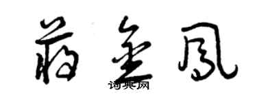 曾庆福蒋金凤草书个性签名怎么写