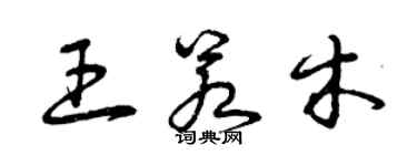 曾庆福王若木草书个性签名怎么写