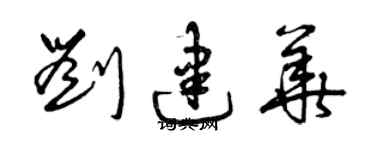 曾庆福刘建华草书个性签名怎么写