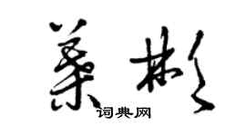 曾庆福叶彬草书个性签名怎么写