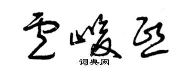 曾庆福卢峻熙草书个性签名怎么写