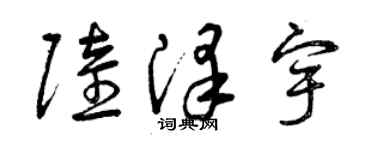 曾庆福陆泽宇草书个性签名怎么写