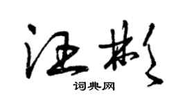 曾庆福汪彬草书个性签名怎么写