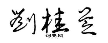曾庆福刘桂芝草书个性签名怎么写