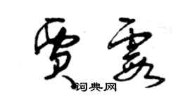 曾庆福贾霞草书个性签名怎么写