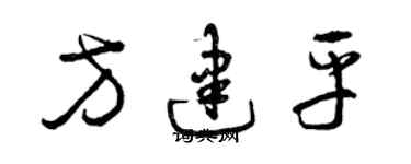 曾庆福方建平草书个性签名怎么写