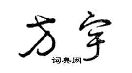 曾庆福方宇草书个性签名怎么写