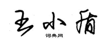 朱锡荣王小盾草书个性签名怎么写