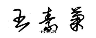 朱锡荣王素菊草书个性签名怎么写