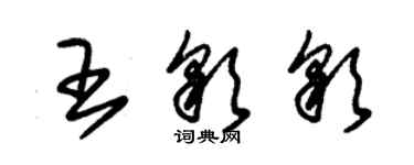 朱锡荣王彩彩草书个性签名怎么写