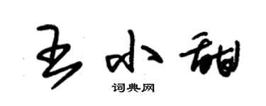 朱锡荣王小甜草书个性签名怎么写
