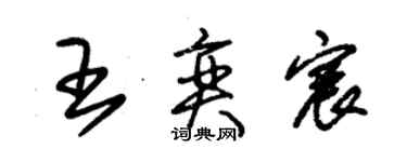 朱锡荣王奕宸草书个性签名怎么写