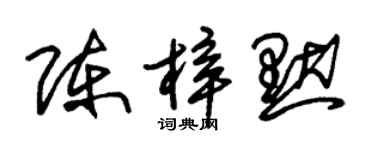 朱锡荣陈梓默草书个性签名怎么写