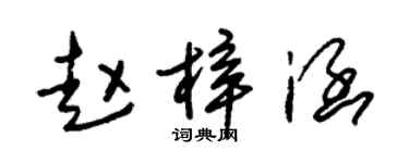 朱锡荣赵梓涵草书个性签名怎么写