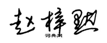 朱锡荣赵梓默草书个性签名怎么写