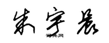 朱锡荣朱宇晨草书个性签名怎么写