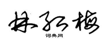 朱锡荣林红梅草书个性签名怎么写