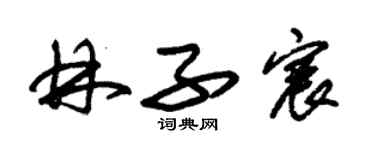 朱锡荣林子宸草书个性签名怎么写