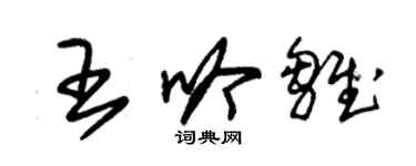 朱锡荣王吟雏草书个性签名怎么写