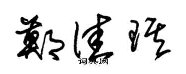 朱锡荣郑佳琪草书个性签名怎么写