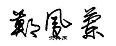 朱锡荣郑凤兰草书个性签名怎么写