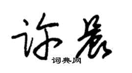 朱锡荣许晨草书个性签名怎么写