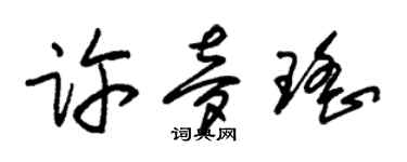 朱锡荣许梦瑶草书个性签名怎么写
