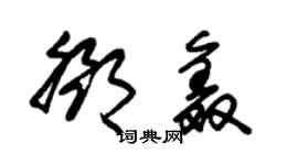朱锡荣邓鑫草书个性签名怎么写