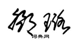 朱锡荣邓璐草书个性签名怎么写
