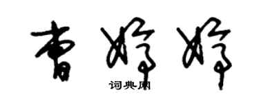 朱锡荣曹婷婷草书个性签名怎么写