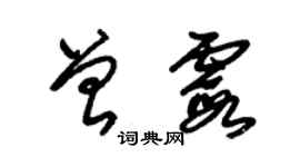 朱锡荣曾霞草书个性签名怎么写