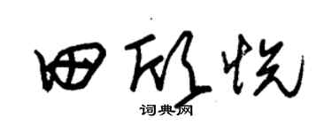 朱锡荣田欣悦草书个性签名怎么写
