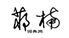 朱锡荣蒋楠草书个性签名怎么写