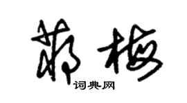 朱锡荣蒋梅草书个性签名怎么写