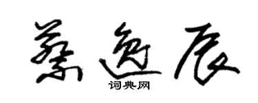 朱锡荣蔡逸辰草书个性签名怎么写