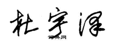 朱锡荣杜宇泽草书个性签名怎么写