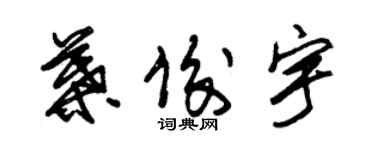 朱锡荣叶俊宇草书个性签名怎么写