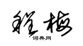 朱锡荣程梅草书个性签名怎么写