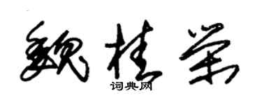 朱锡荣魏桂荣草书个性签名怎么写