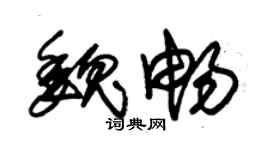 朱锡荣魏畅草书个性签名怎么写