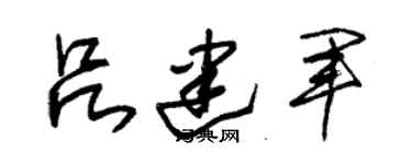 朱锡荣吕建军草书个性签名怎么写