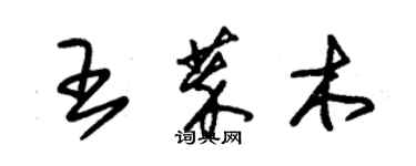朱锡荣王萃木草书个性签名怎么写